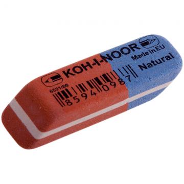 Ластик Koh-I-Noor «Blue Star» 80, скошенный, комбинированный, натуральный каучук, 41*14*8мм