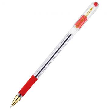 Ручка шариковая MunHwa «MC Gold» красная, 0,5мм, грип, штрих-код