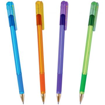 Ручка шариковая MunHwa «MC Gold LE» синяя, 0,5мм, грип, штрих-код, корпус ассорти